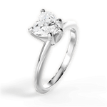 Alicia Heart Cut Lab Grown Diamond 14Kt White Gold Engagement Ring - View 4