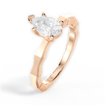 Aaliyah Pear Cut Lab Grown Diamond 18Kt Rose Gold Engagement Ring - View 3