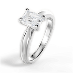 Amy Radiant Cut Lab Grown Diamond 14Kt White Gold Engagement Ring - View 2