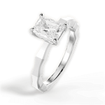 Aaliyah Radiant Cut Lab Grown Diamond Platinum Engagement Ring - View 2