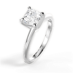 Alicia Asscher Cut Lab Grown Diamond Platinum Engagement Ring - View 4