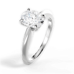 Amanda Oval Cut Lab Grown Diamond 18Kt White Gold Engagement Ring - View 4