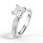 Amy Princess Cut Lab Grown Diamond 14Kt White Gold Engagement Ring - View 4