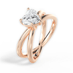 Ada Heart Cut Lab Grown Diamond 18Kt Rose Gold Engagement Ring - View 3