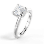 Alicia Cushion Cut Lab Grown Diamond Platinum Engagement Ring - View 4