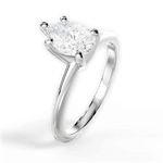 Alicia Pear Cut Lab Grown Diamond 14Kt White Gold Engagement Ring - View 2