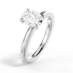 Allison Oval Cut Lab Grown Diamond 14Kt White Gold Engagement Ring - View 3