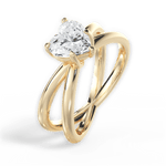 Ada Heart Cut Lab Grown Diamond 18Kt Yellow Gold Engagement Ring - View 4