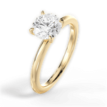 Allison Round Cut Lab Grown Diamond 18Kt Yellow Gold Engagement Ring - View 4