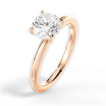 Allison Round Cut Lab Grown Diamond 18Kt Rose Gold Engagement Ring - View 2