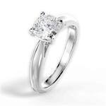 Amy Cushion Cut Lab Grown Diamond Platinum Engagement Ring - View 2