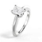 Amanda Radiant Cut Lab Grown Diamond 14Kt White Gold Engagement Ring - View 4