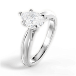 Amy Pear Cut Lab Grown Diamond 14Kt White Gold Engagement Ring - View 3