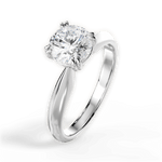 Anastasia Round Cut Lab Grown Diamond 18Kt White Gold Engagement Ring - View 4