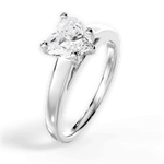 Adriana Heart Cut Lab Grown Diamond 18Kt White Gold Engagement Ring - View 4
