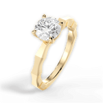 Aaliyah Round Cut Lab Grown Diamond 18Kt Yellow Gold Engagement Ring - View 4