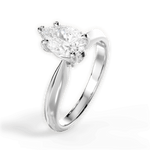Amanda Pear Cut Lab Grown Diamond Platinum Engagement Ring - View 4