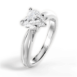 Amy Heart Cut Lab Grown Diamond Platinum Engagement Ring - View 2