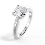Amanda Cushion Cut Lab Grown Diamond 14Kt White Gold Engagement Ring - View 2