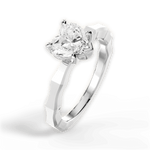 Aaliyah Heart Cut Lab Grown Diamond 14Kt White Gold Engagement Ring - View 4