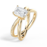 Ada Radiant Cut Lab Grown Diamond 18Kt Yellow Gold Engagement Ring - View 4