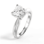 Amanda Heart Cut Lab Grown Diamond 14Kt White Gold Engagement Ring - View 4