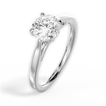 Angie Round Cut Lab Grown Diamond 18Kt White Gold Engagement Ring - View 2