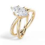 Ada Marquise Cut Lab Grown Diamond 18Kt Yellow Gold Engagement Ring - View 4