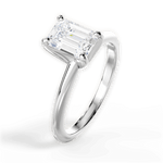 Alicia Emerald Cut Lab Grown Diamond Platinum Engagement Ring - View 4