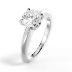 Amanda Round Cut Lab Grown Diamond 14Kt White Gold Engagement Ring - View 4