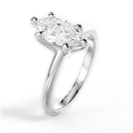 Alicia Marquise Cut Lab Grown Diamond 18Kt White Gold Engagement Ring - View 4