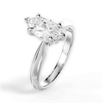 Amanda Marquise Cut Lab Grown Diamond Platinum Engagement Ring - View 4