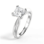 Anastasia Princess Cut Lab Grown Diamond 18Kt White Gold Engagement Ring - View 2