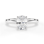 Angela Oval Cut Lab Grown Diamond Platinum Engagement Ring
