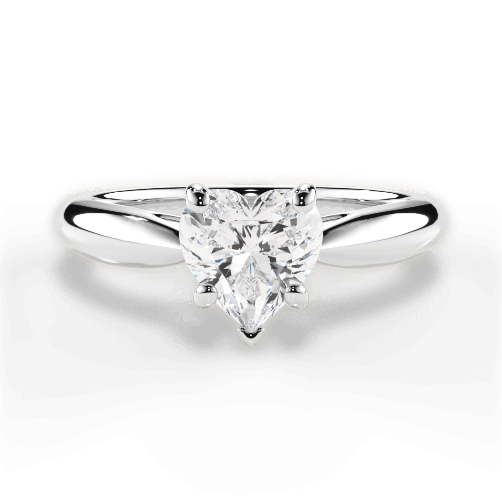 Amy Heart Cut Lab Grown Diamond 14Kt White Gold Engagement Ring