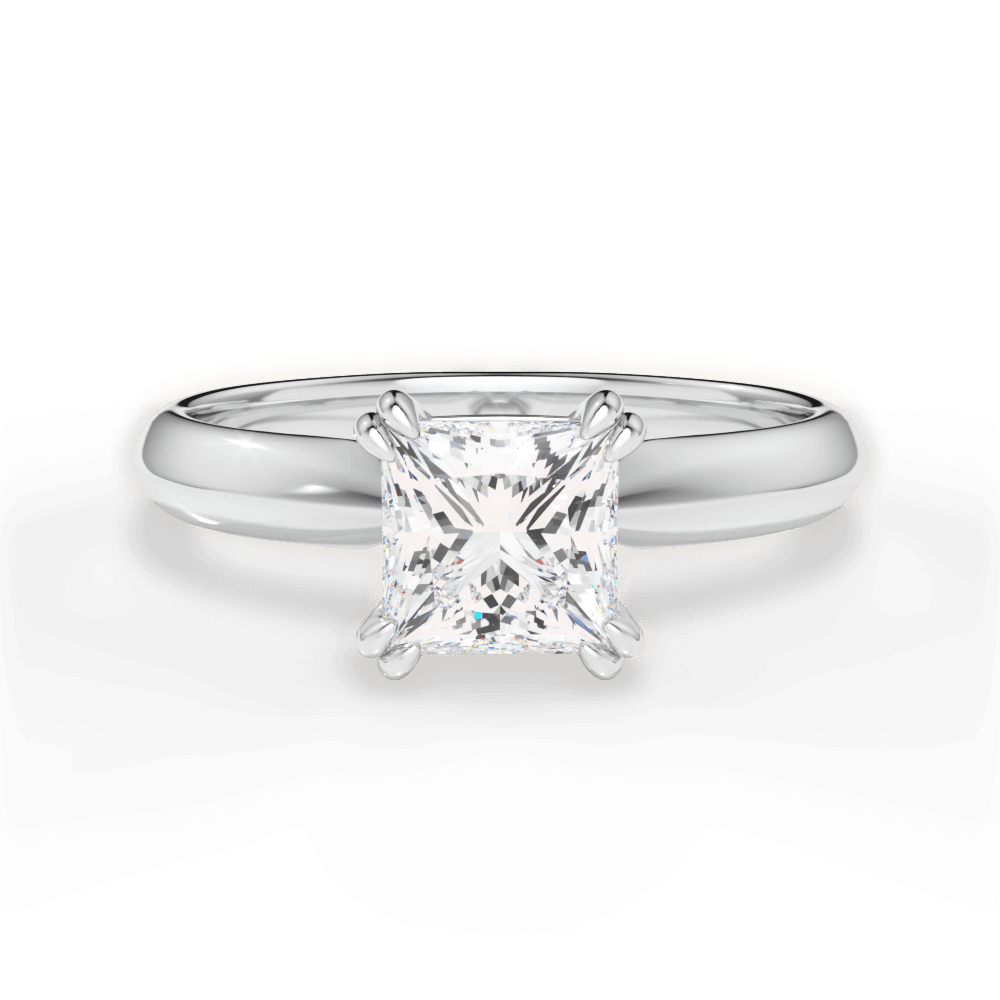 Anastasia Princess Cut Lab Grown Diamond 14Kt White Gold Engagement Ring