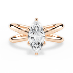 Ada Marquise Cut Lab Grown Diamond 18Kt Rose Gold Engagement Ring