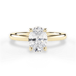 Angela Oval Cut Lab Grown Diamond 18Kt Yellow Gold Engagement Ring