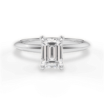 Alicia Emerald Cut Lab Grown Diamond 14Kt White Gold Engagement Ring
