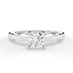 Aaliyah Princess Cut Lab Grown Diamond 18Kt White Gold Engagement Ring