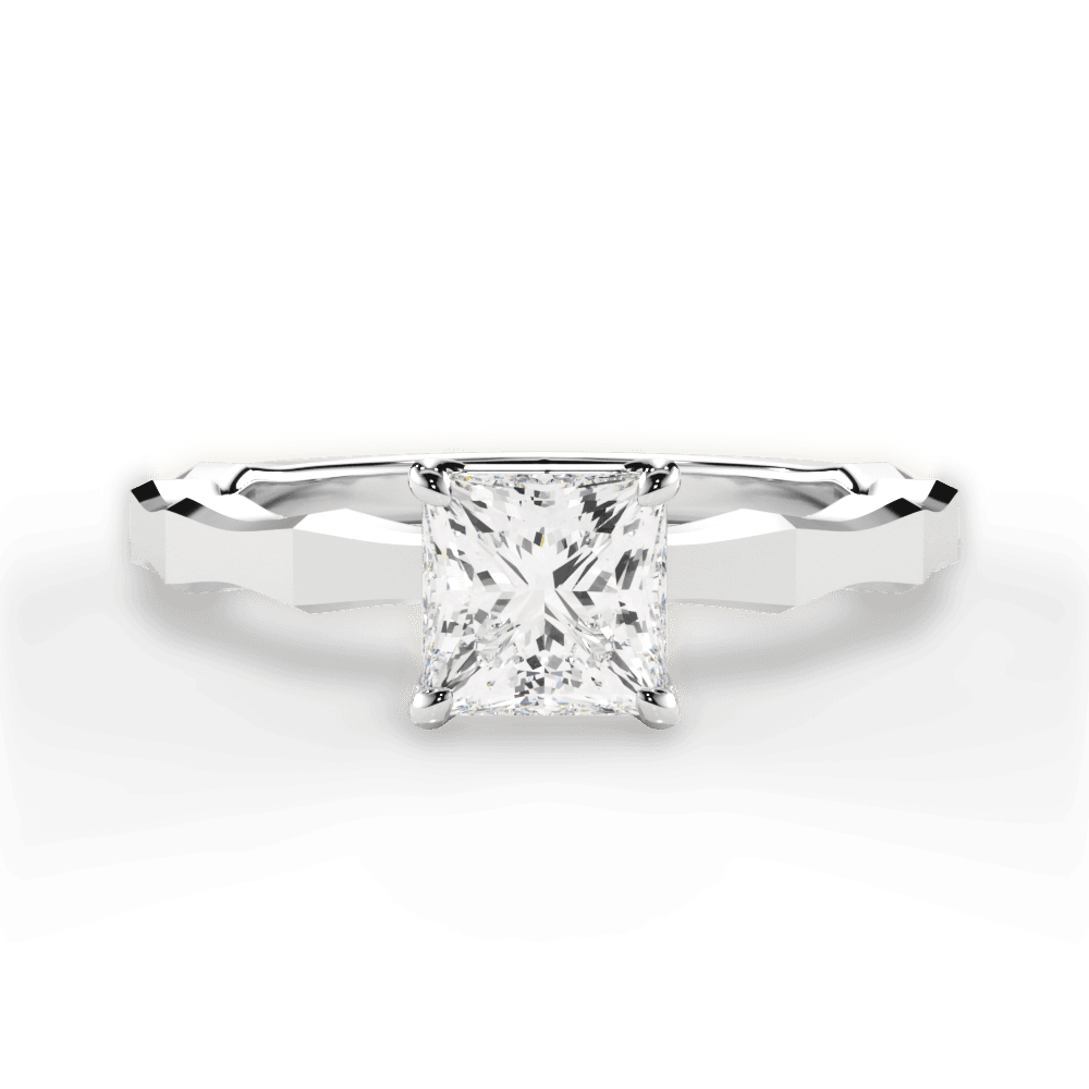 Aaliyah Princess Cut Lab Grown Diamond Platinum Engagement Ring