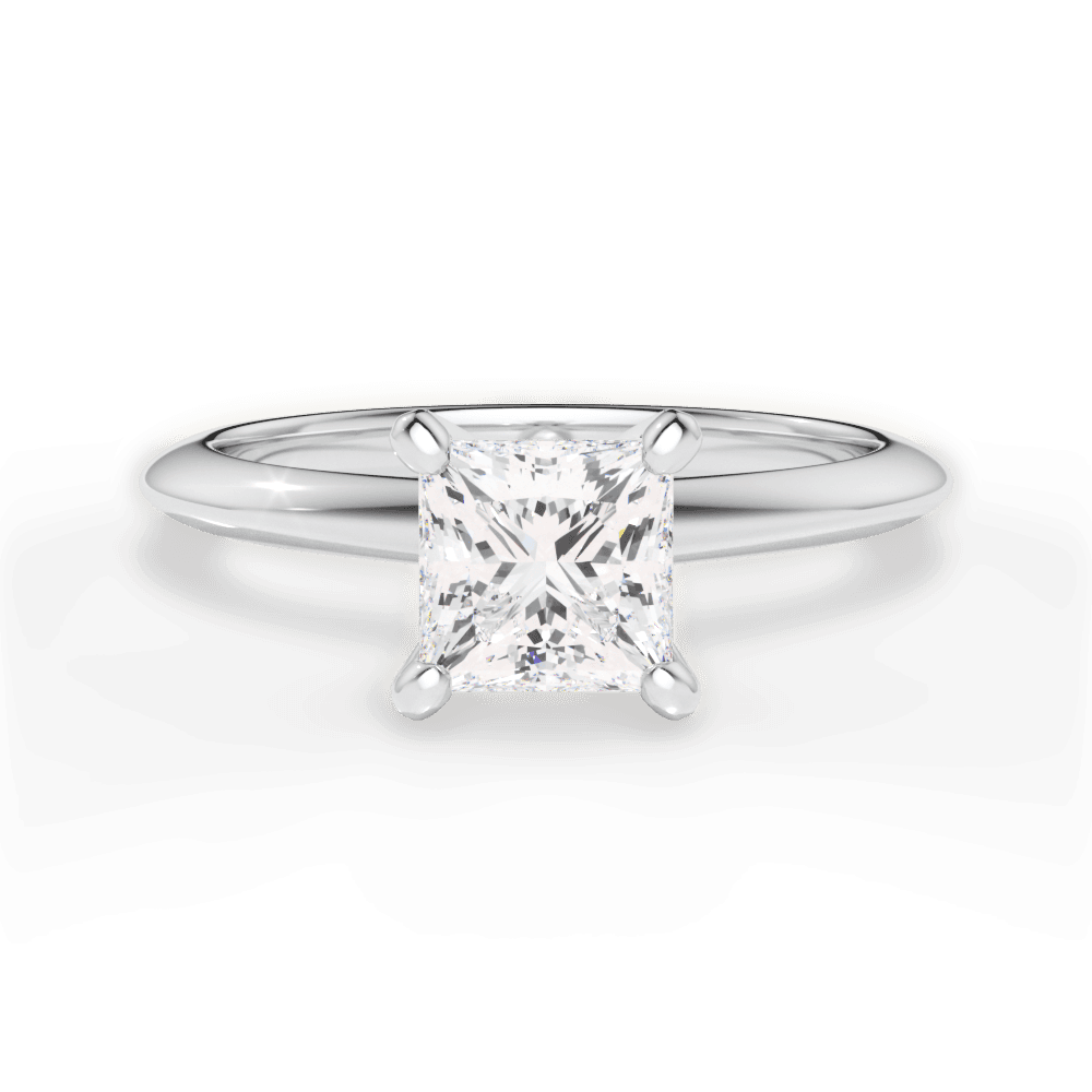 Alicia Princess Cut Lab Grown Diamond Platinum Engagement Ring