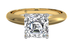 Amanda Asscher Cut Lab Grown Diamond 18Kt Yellow Gold Engagement Ring