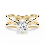 Ada Heart Cut Lab Grown Diamond 18Kt Yellow Gold Engagement Ring