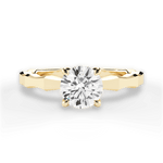 Aaliyah Round Cut Lab Grown Diamond 18Kt Yellow Gold Engagement Ring