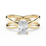 Ada Radiant Cut Lab Grown Diamond 18Kt Yellow Gold Engagement Ring