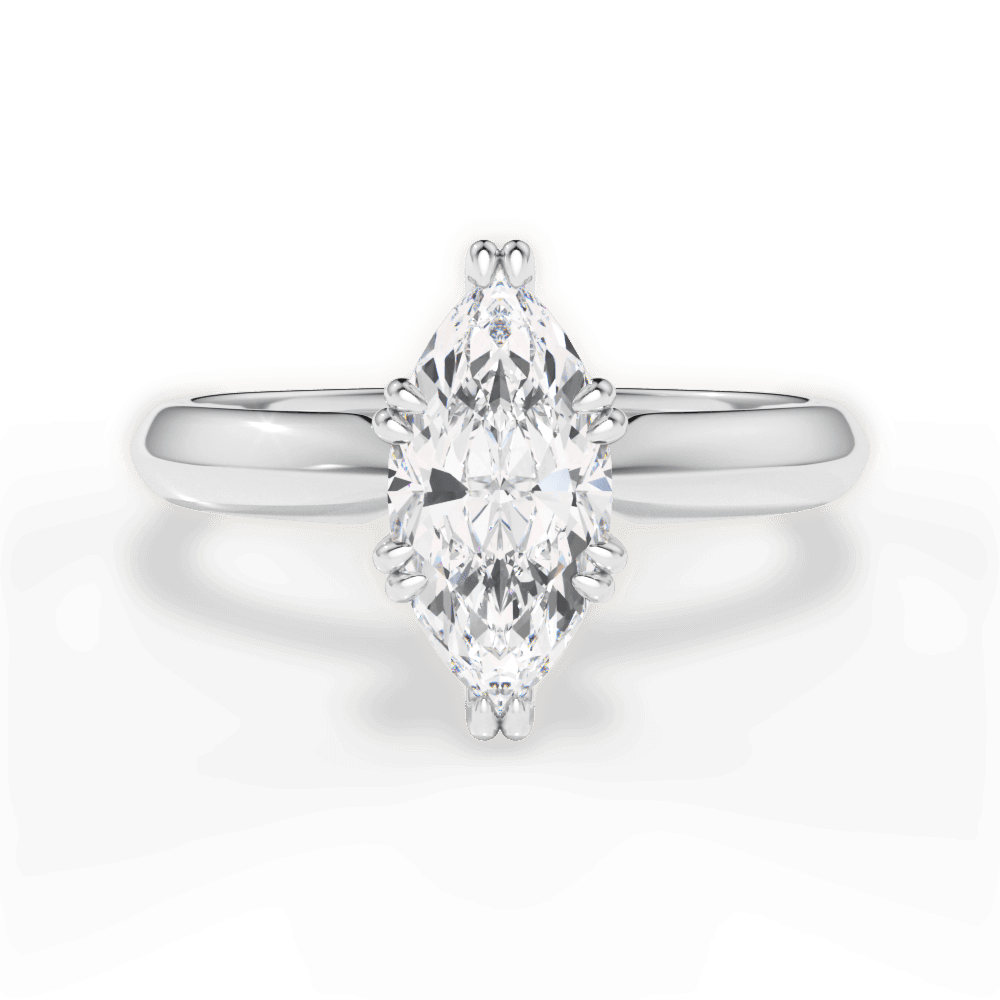 Anastasia Marquise Cut Lab Grown Diamond 18Kt White Gold Engagement Ring