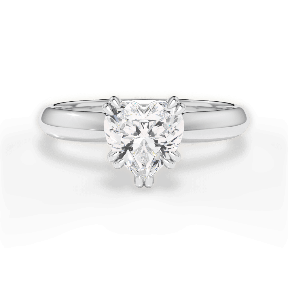 Anastasia Heart Cut Lab Grown Diamond Platinum Engagement Ring