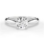 Amy Round Cut Lab Grown Diamond Platinum Engagement Ring