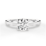 Aaliyah Round Cut Lab Grown Diamond Platinum Engagement Ring